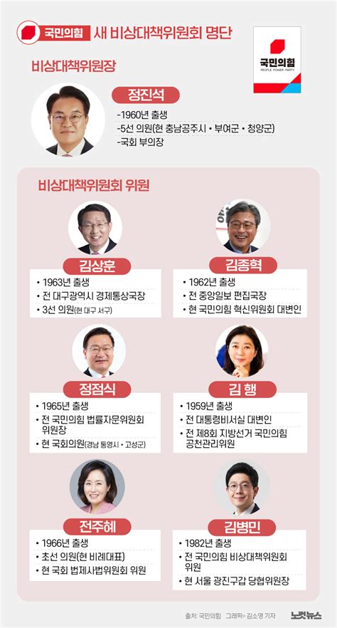 국민의힘 새 비대위 면면 그래픽뉴스 네이트 뉴스