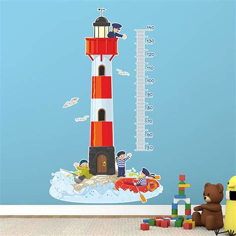 Toise Murale Enfant Sticker Phare Maritime Webstickersmuraux