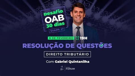 Treinamento De Quest Es Direito Tribut Rio Gabriel Quintanilha