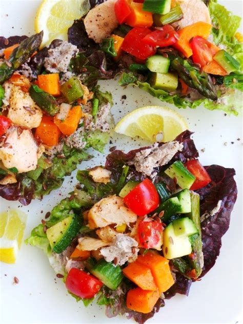 Clean Eating Salmon Lettuce Wraps Beauty Bites Recipe Clean Eating Recipes For Dinner