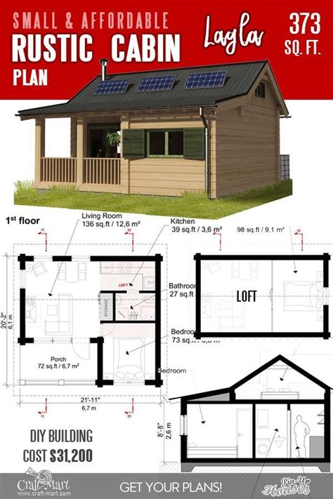 Best Small Cabin Plans With Cost To Build Tiny Cabin Plans Rustic