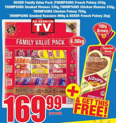 Thompsons French Polony 250g Thompsons Smoked Viennas 330g Thompsons