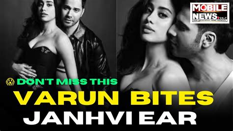 Varun Dhawan Bites Janhvi Kapoor S Ear Viral In Social Media Mobile News 24x7 English Youtube