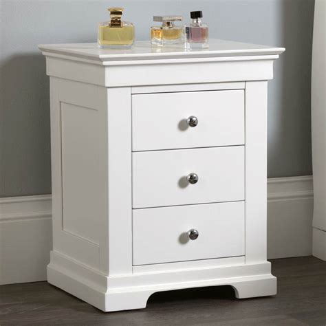 New And Exclusive Jolie White Drawer Bedside Sale