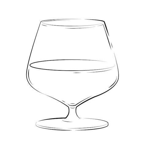 Premium Vector Hand Drawn Sketch Style Cognac Glass