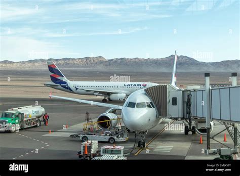 Calama, Chile - 7th Dec 2022: Latam airlines plane at Calama airport ...