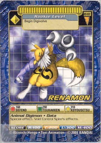 Renamon Bo Digimon Card Database Digimoncard