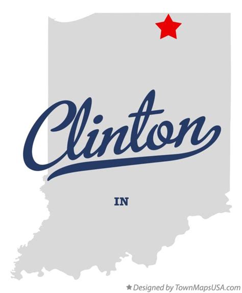 Map of Clinton, Elkhart County, IN, Indiana