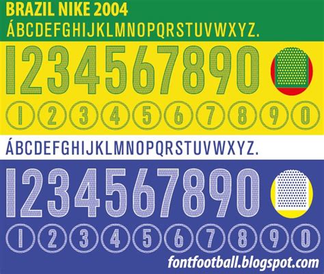 Font Football Font Vector Brazil Brasil 2004 Kit