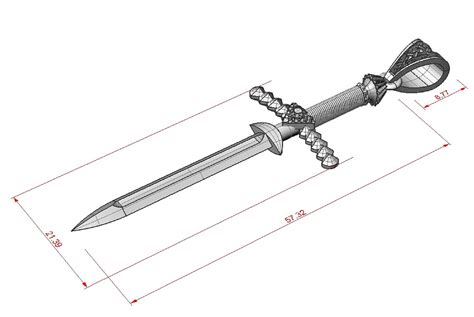 Beautyful Pendant Sword 3d Model Turbosquid 1612329