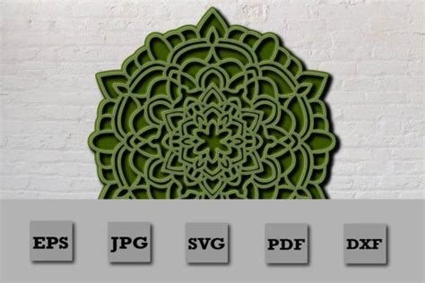 3D Mandala Multilayered Cut File SVG Graphic By Nirnalensi11 Creative