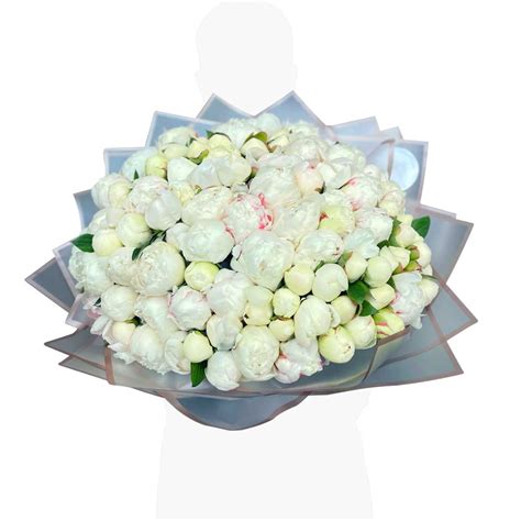 White Peony Bouquet - Choiceflowersuae