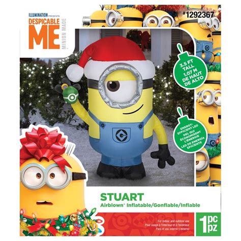 Universal Despicable Me 35105 Ft Lighted Minion Christmas Inflatable