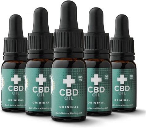 Dutch Natural Healing CBD Olie 10ml 8 825mg Naturel Smaak 5 Pack