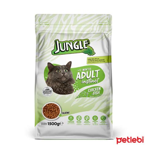 Jungle Tavuk ve Balıklı Yetişkin Kedi Maması 1 5kg Satın Al Petlebi