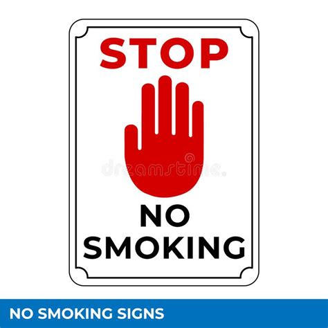 Warning No Smoking Area Signs in Vector, Easy To Use and Print Design Templates Stock Vector ...