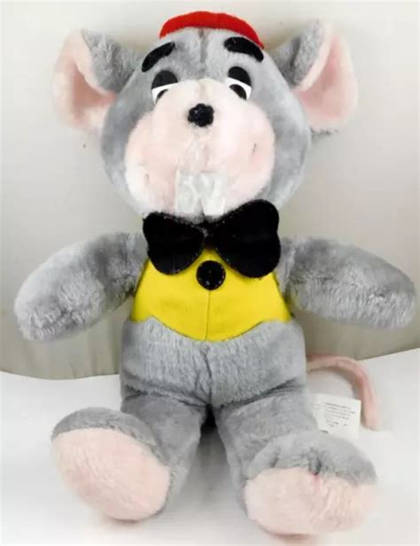 Vintage Showbiz Pizza Chuck E Cheese Mouse Plush Stuffed Toy