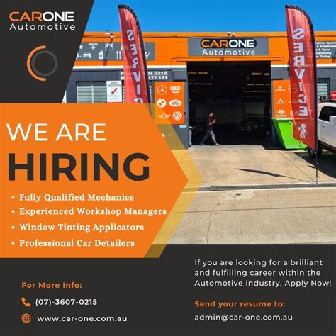 We Are Hiring Car One Automotive Car Mechanic We Are Hiring