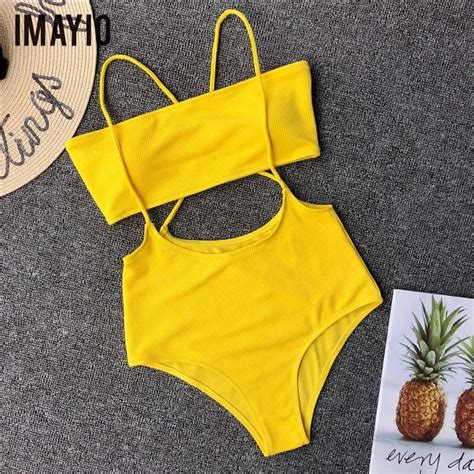 Imayio New Two Piece Bikini Set Bandeau Top Bikinis Women Sexy Swimsuit