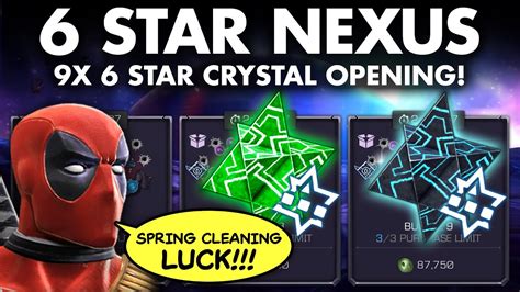 6 Star Nexus 9x 6 Star Crystal Opening Marvel Contest Of Champions Youtube