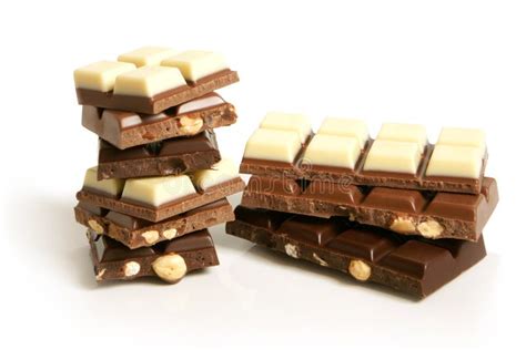 Stack Of Chocolate Pieces Stock Photo Image Of Delicious 16495842