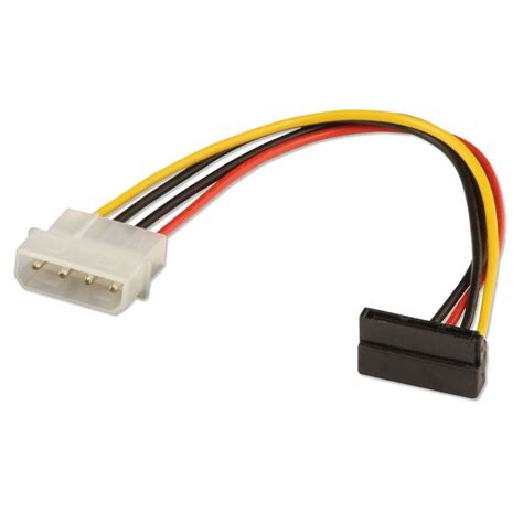 015m Right Angle Sata Power Connector To Lp4 Power Cable From Lindy Uk