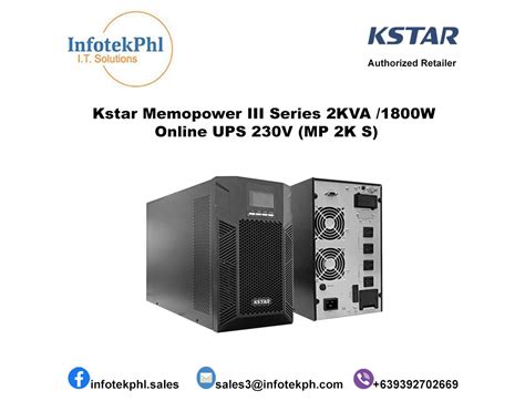 Kstar Memopower III Series 2KVA 1800W Online UPS 230V MP 2K S