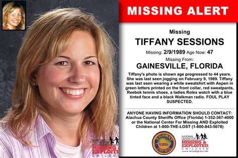 Tiffany Sessions Age Now 47 Missing 02 09 1989 Missing From