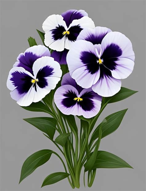 Premium AI Image | pansy Isolated flower arrangement