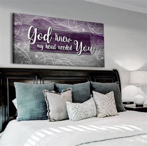 Christian Wall Art God Knew My Heart Needed You V12 Wood Frame Ready