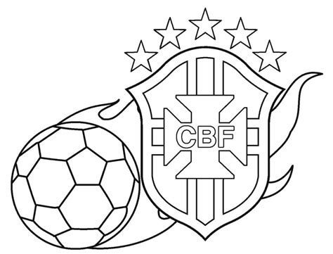 Desenhos De Escudo Da Sele O Brasileira De Futebol Para Colorir E