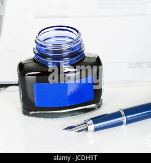 Photos Of Ink Bottle And Fountain Pen Stock Photo Alamy