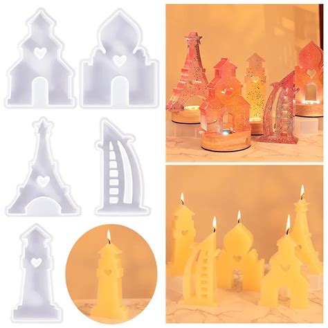 DIY Nordic Architecture Candle Silicone Mold Tower Church Bell Tower