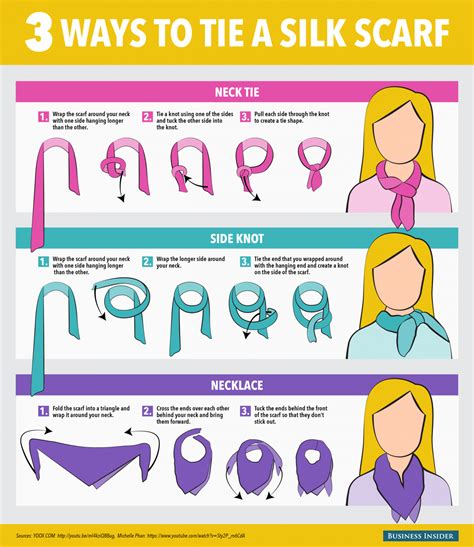 3 Simple Ways To Tie A Silk Scarf How To Wear Scarves Silk Scarves Work Accessories