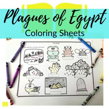 Moses + 10 Plagues in Egypt Coloring Sheets for Sunday School or Homeschool