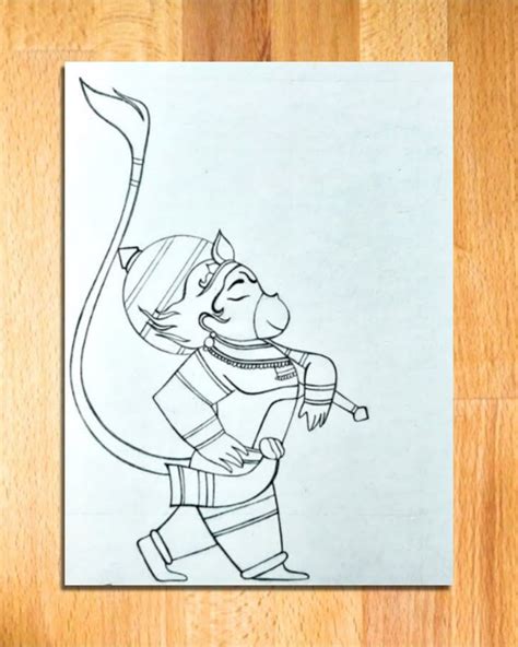 Bal Hanuman Pencil Sketch For Beginners How To Draw Bal Hanuman Step