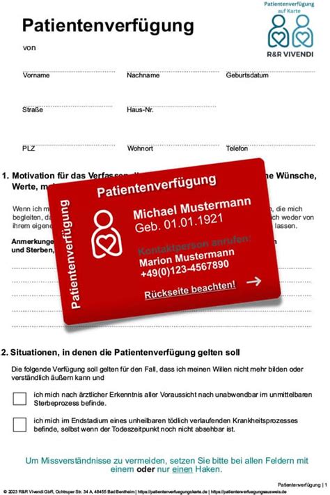 Komisch Offenbarung Konstruieren Hvd Patientenverf Gung Zum Ausdrucken