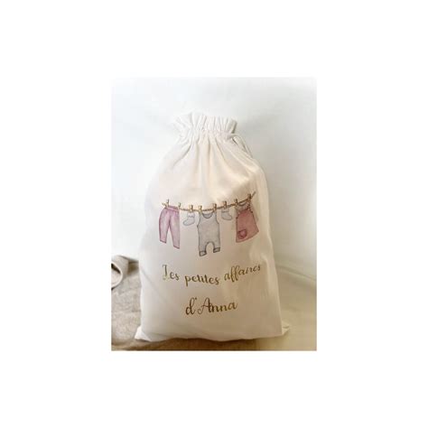 Pochon mes p tits vêtements personnalisable