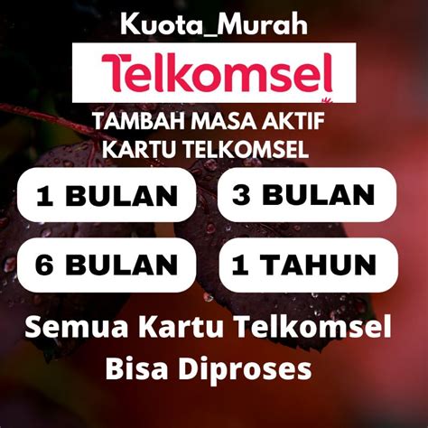 Jual Tambah Masa Aktif Kartu Telkomsel Tahun Shopee Indonesia