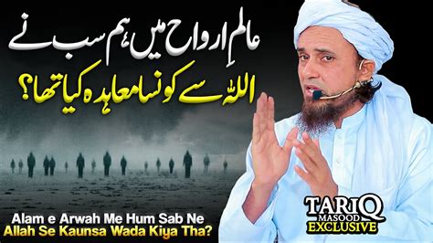 Alam E Arwah Me Hum Sab Ne Allah Se Kaunsa Wada Kiya Tha Mufti Tariq