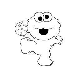 Cookie Monster 2 Coloring Page for Kids - Free Cookie Monster Printable Coloring Pages Online ...