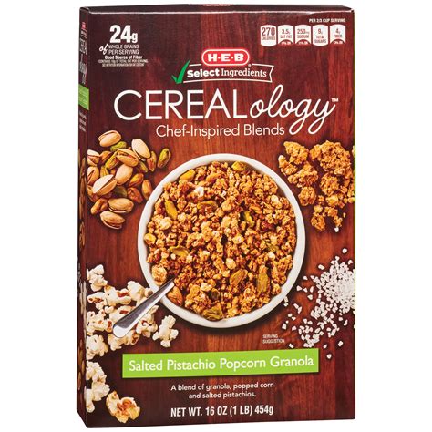 H E B Select Ingredients Cerealology Pistachio Popcorn Granola Shop Cereal At H E B