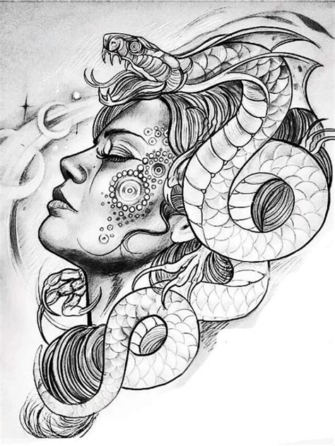 Medusa Tattoo Stencil Medusa Tattoo Design Medusa Tattoo Tattoo