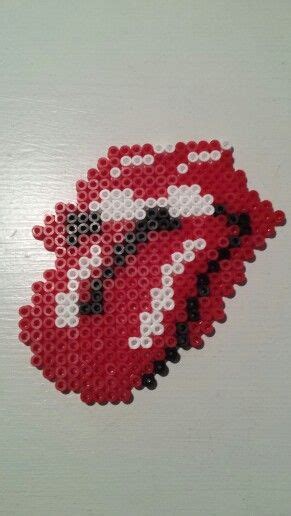 Perler Rolling Stones Logo Rolling Stones Logo Jewelry Projects