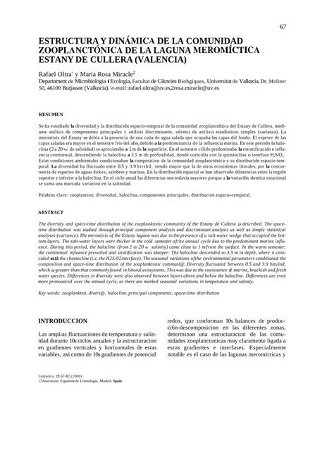 Pdf Estructura Y Dinamica De La Comunidad Estructura Y Dinamica