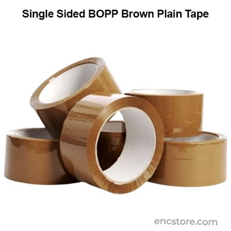 Single Sided BOPP Brown Plain Tape 50Mm X 50 Mtrs Pack Of 6