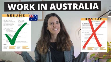 Work In Australia In How To Write A Good Resume Cv Complete