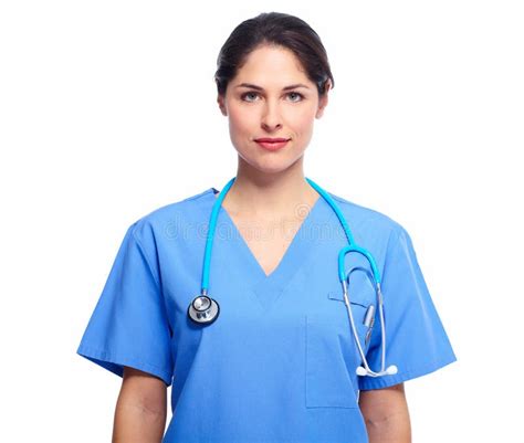 Nurse In Uniform With Stethoscope Stock Image Image Of Isolated