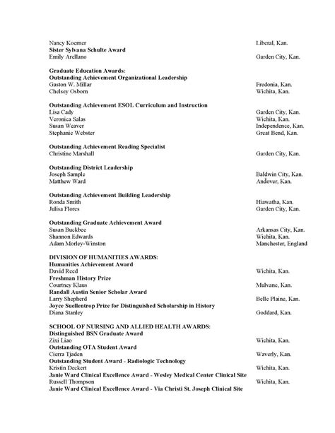 Newman University honors student achievements at Academic Awards Banquet