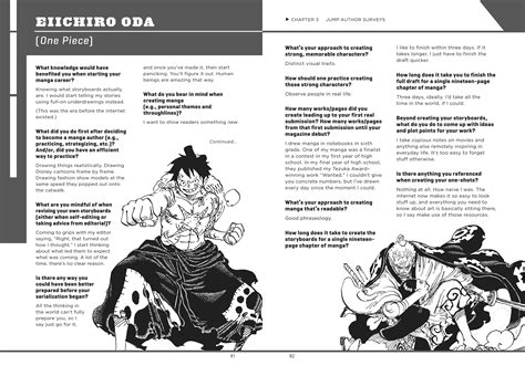 Interview By Oda On The Shonen Jump Guide To Making Manga R Onepiece